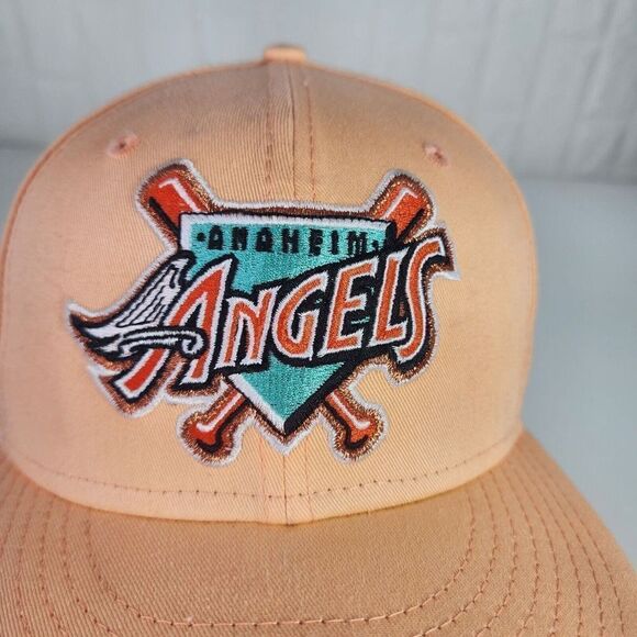 Anaheim Los Angeles Mint Peach 50th Anniversary New Era 59FIFTY Cap Hat 7 1/4 - Picture 8 of 12